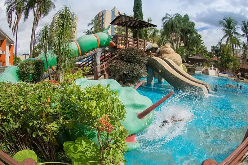 Piscinas termais do Privé Thermas Hotel em Caldas Novas