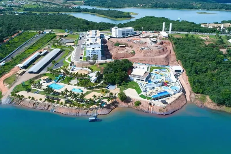 Vista aérea do Resort do Lago