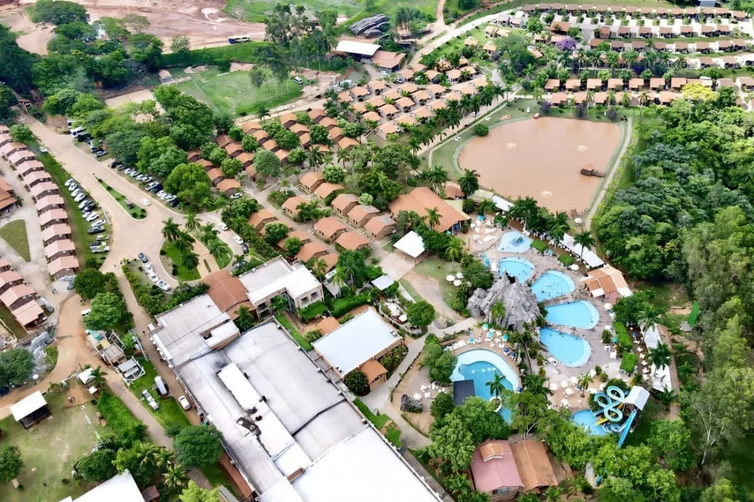 Vista aérea do Terra Parque Eco Resort